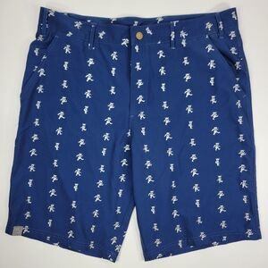 Sec. 119 Grateful Dead Men's 36 Dancing Bears All Over Print Golf Shorts Stretch